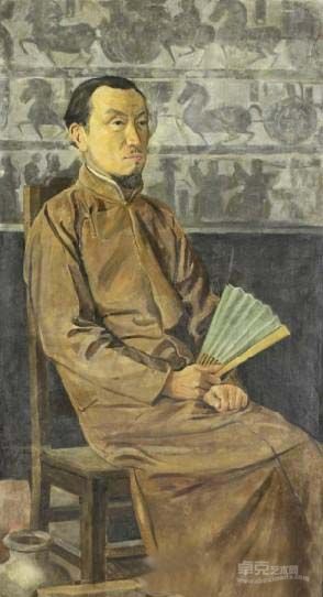 陈师曾像 李毅士 130×70cm