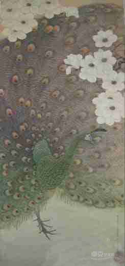 玉兰孔雀 郑锦 167×72cm.jpg