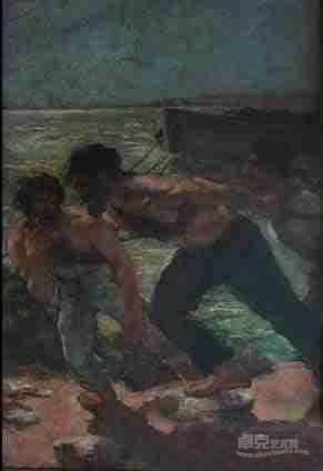 纤夫 吴作人 150x100cm.jpg