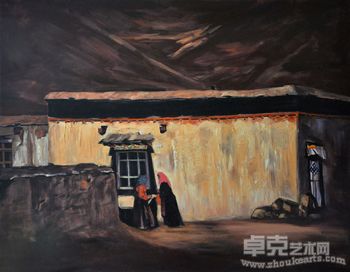 雪域穿越——相海进青藏高原油画风景展