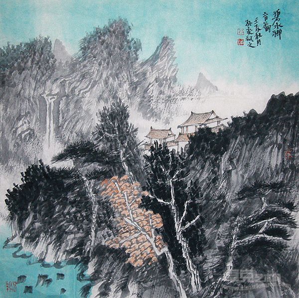 1碧水禅音图 68×68cm 2012 孙奕