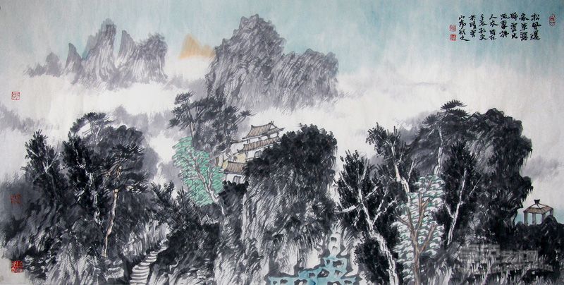 松风溪翠图 68×136cm 2012 孙奕