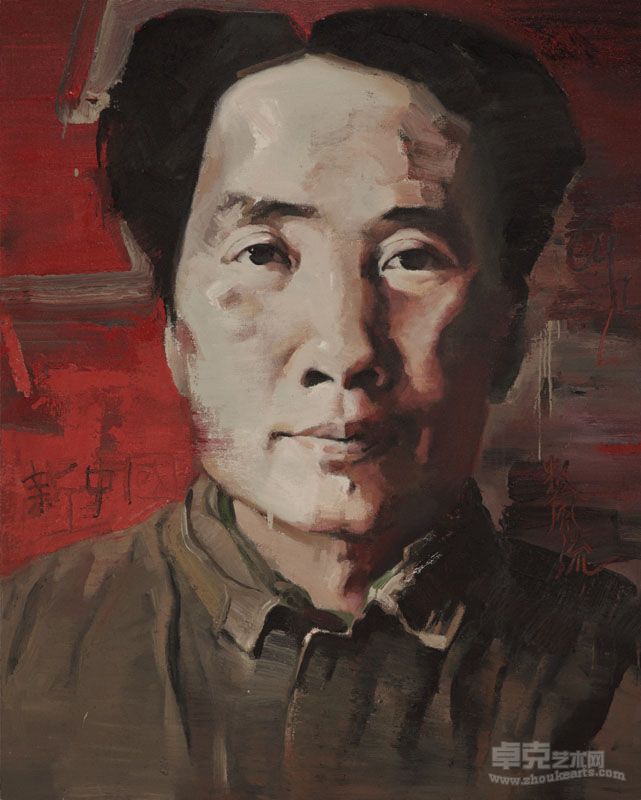 《新文化三人之三·红》200X160CM  混合媒介  2011