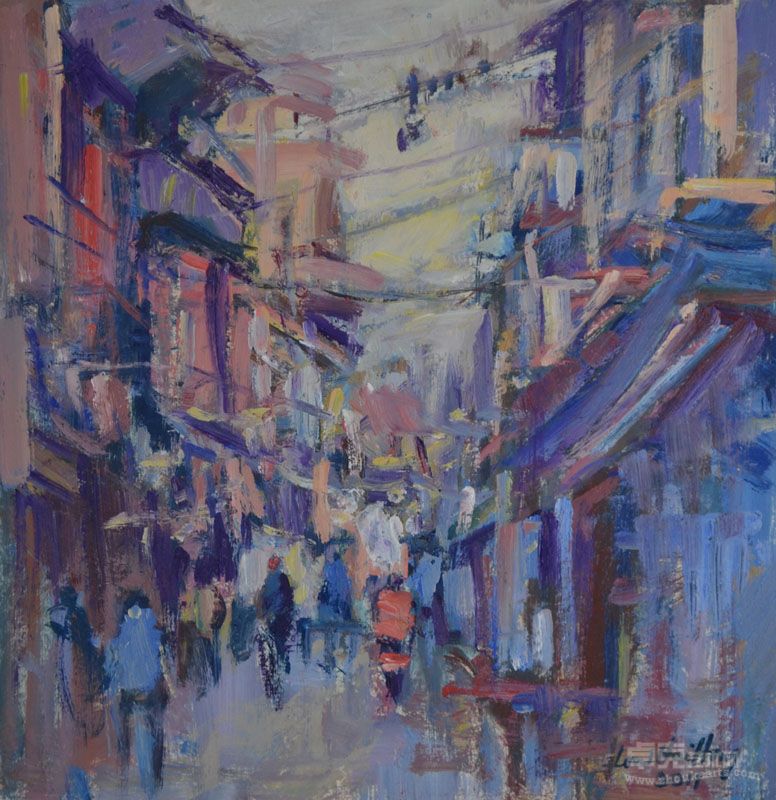 老街系列之二 33x33cm