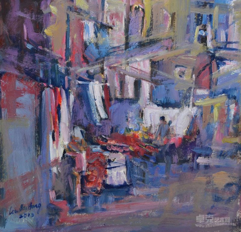老街系列之一 33x33cm