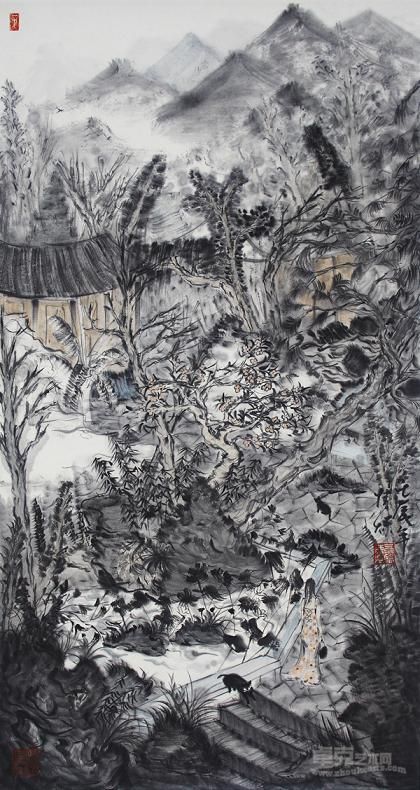 出游.故院NO.8 章惜炼 90x48cm 国画 广州美术学院