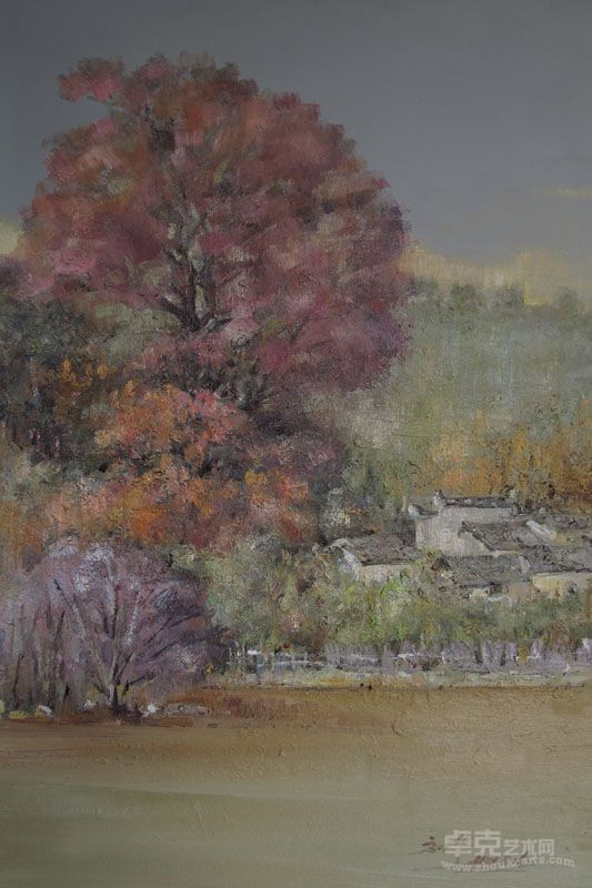 《塔川秋色》70x120 刘华