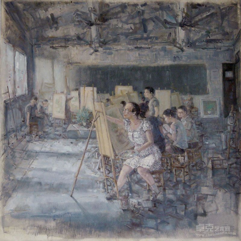 《教室系列之一》100x100 何建波