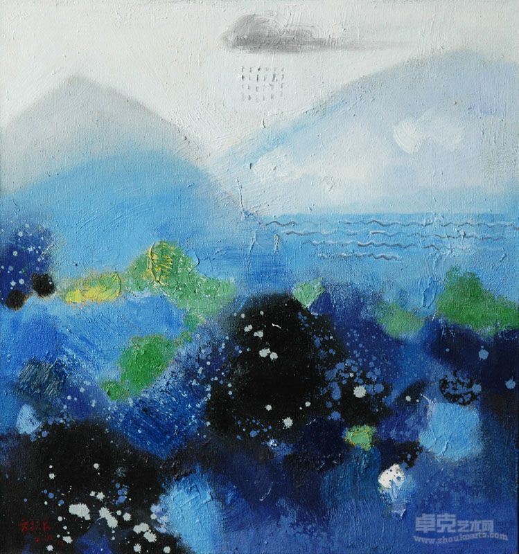 《被雨淋湿的风景》100x95 贾跃民
