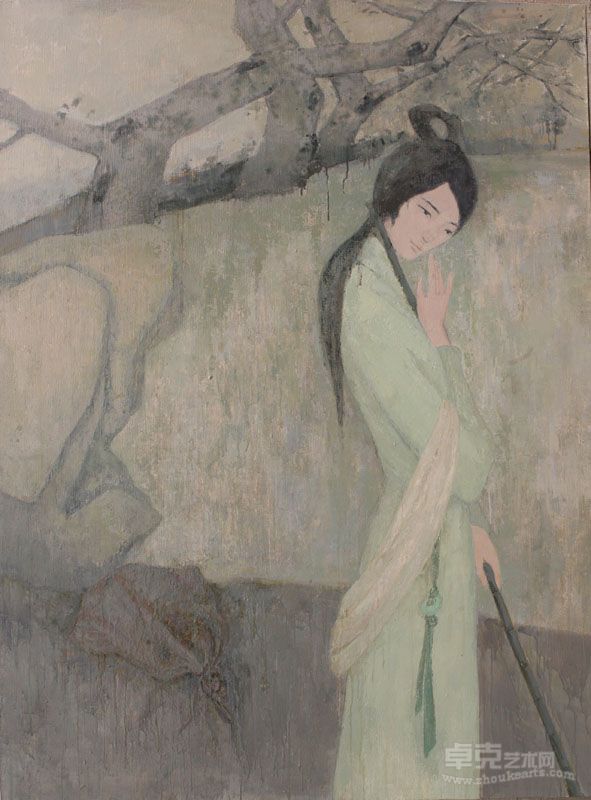 《红楼系列之黛玉葬花》120x160 季莹