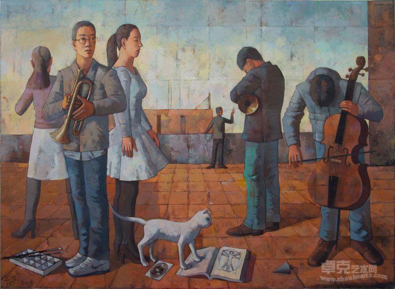 《黄昏的演奏》150×110cm 魏志成