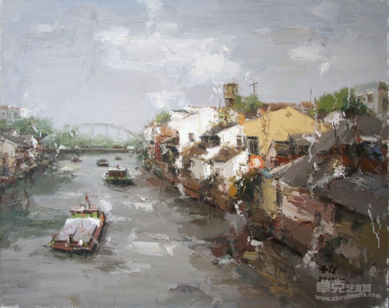 《水乡乌镇》100x80 巫俊