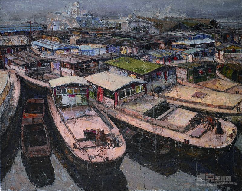 《渔乡之一》100x85 汪三林