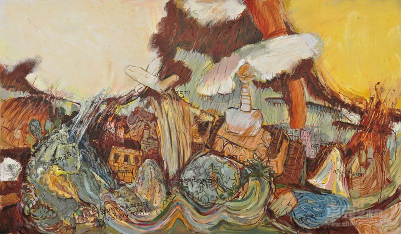 西藏印象之大风景 120×210cm 布面油画 2012年 吴雪