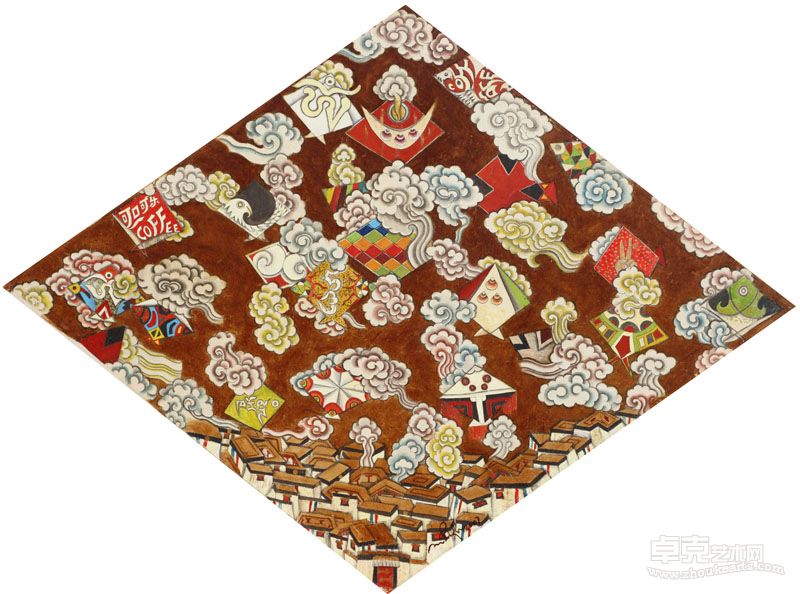 放飞梦 2007年 布面重彩 拉巴次仁