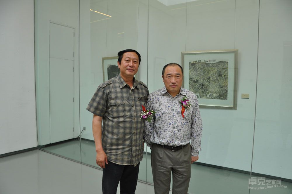与中国国家画院常委副院长卢禹顺先生在国家画院美术馆