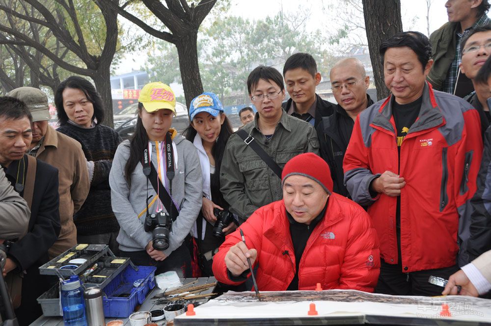 与范扬恩师及工作室的画家们在烟台昆嵛山写生