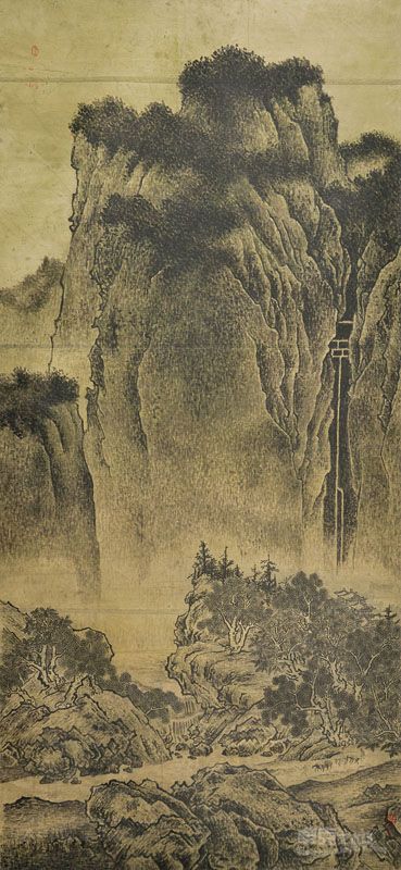 临“溪山形影图” 1.02mx2.2m