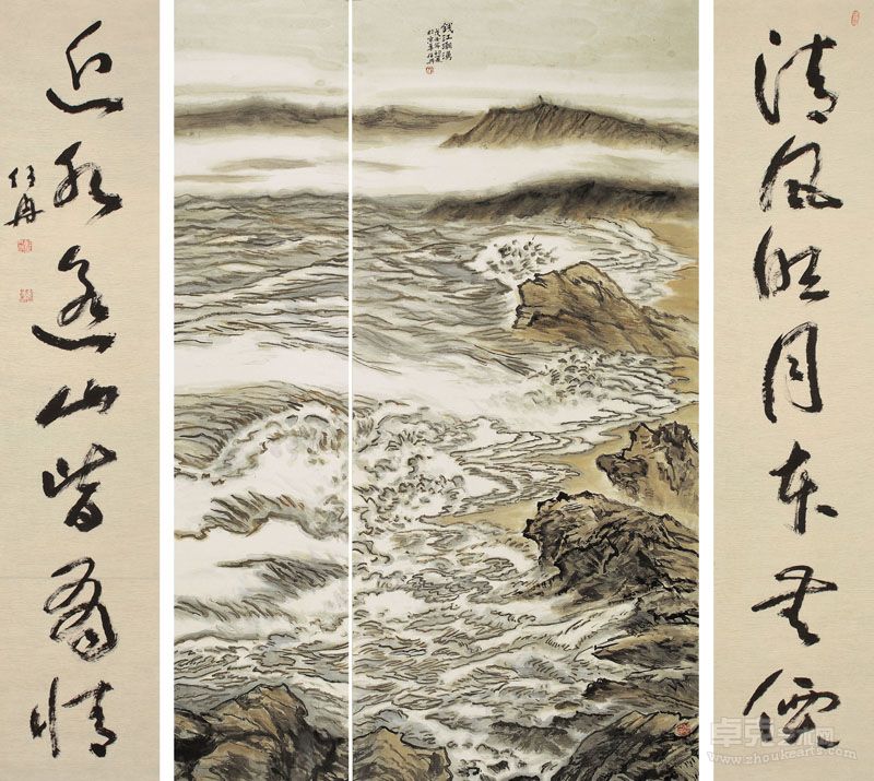 钱江潮涌  0.9x1.8m