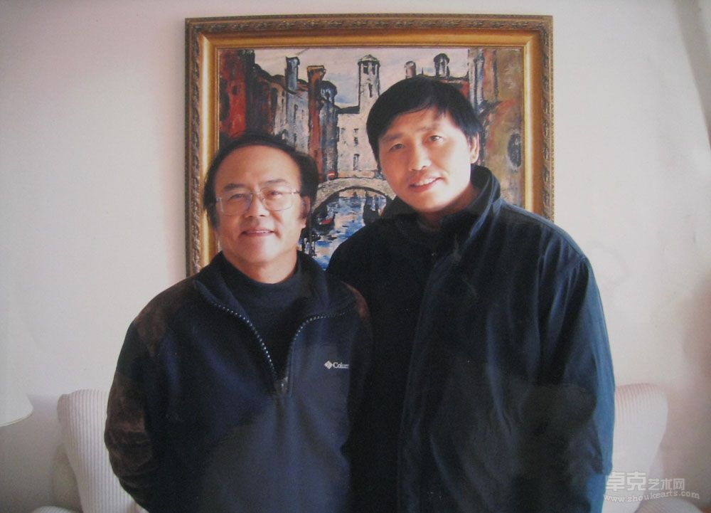 2005年徐旭在上海油画协会主席邱瑞敏家中(3)