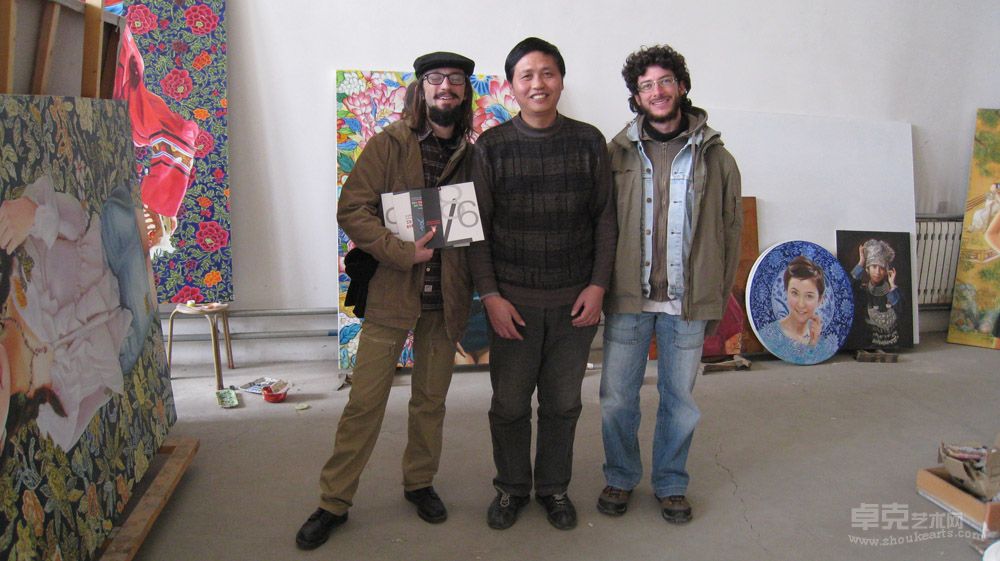 2009年两位意大利油画收藏家来徐旭工作室
