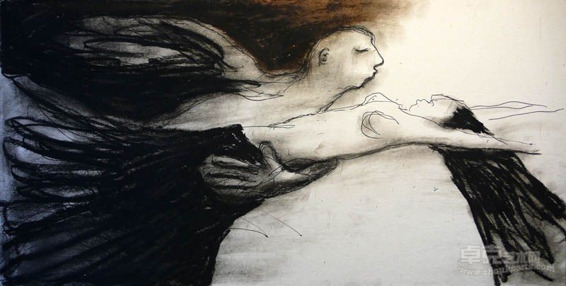 法明-舞-纸本碳素笔油画棒
