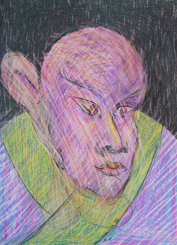 张宪敏《作品4号 》54x39cm 纸本彩铅 2012年