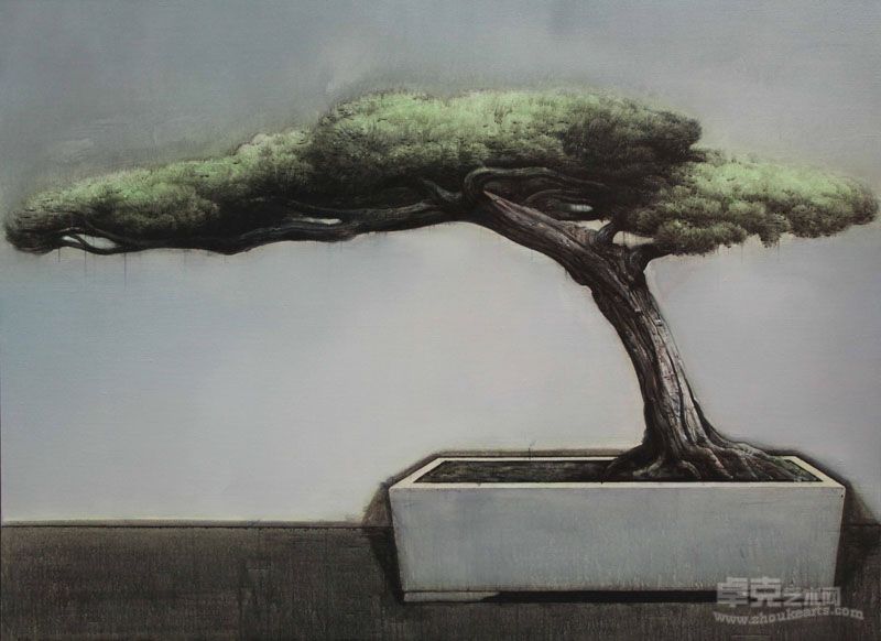 盆景9,布面油画