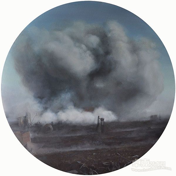 消费世界的挽歌 1_The Dirge of Consumption World 1_GongHe_50x50cm_Oil on Canvas_2012_w600