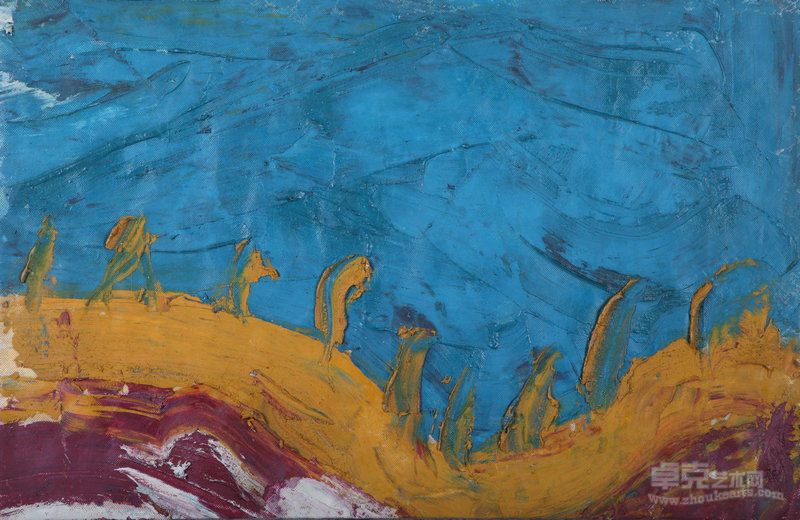山脊 布面油画 46X70 九十年代