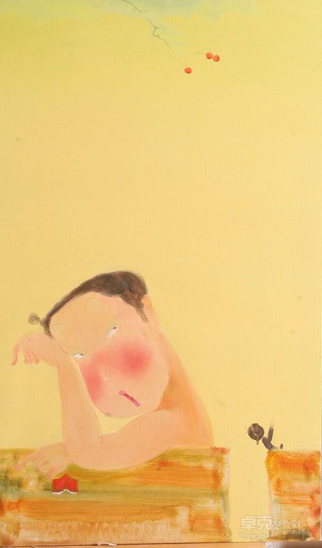 纪晓峰 学堂 57cm×60cm 纸本绢版 2010