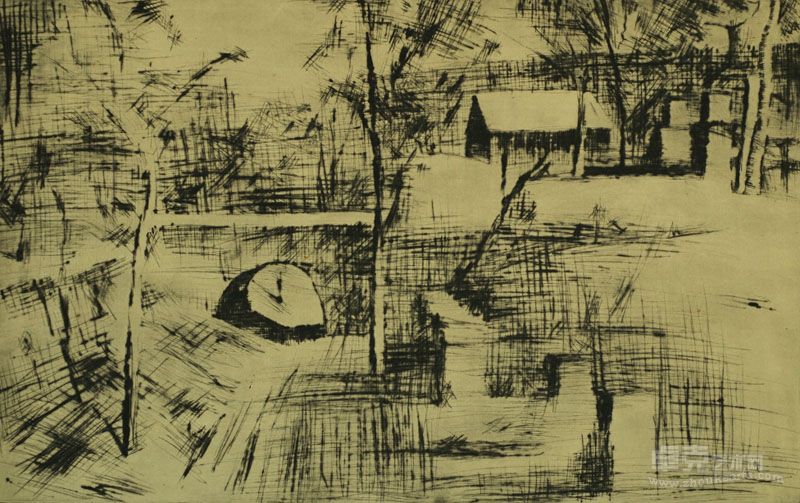 周一清 河沟 38cm×60cm 铜版 2012