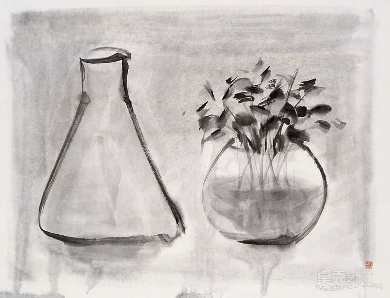谢海 真水无香系列之三 纸本版画 33cm×43cm 2012
