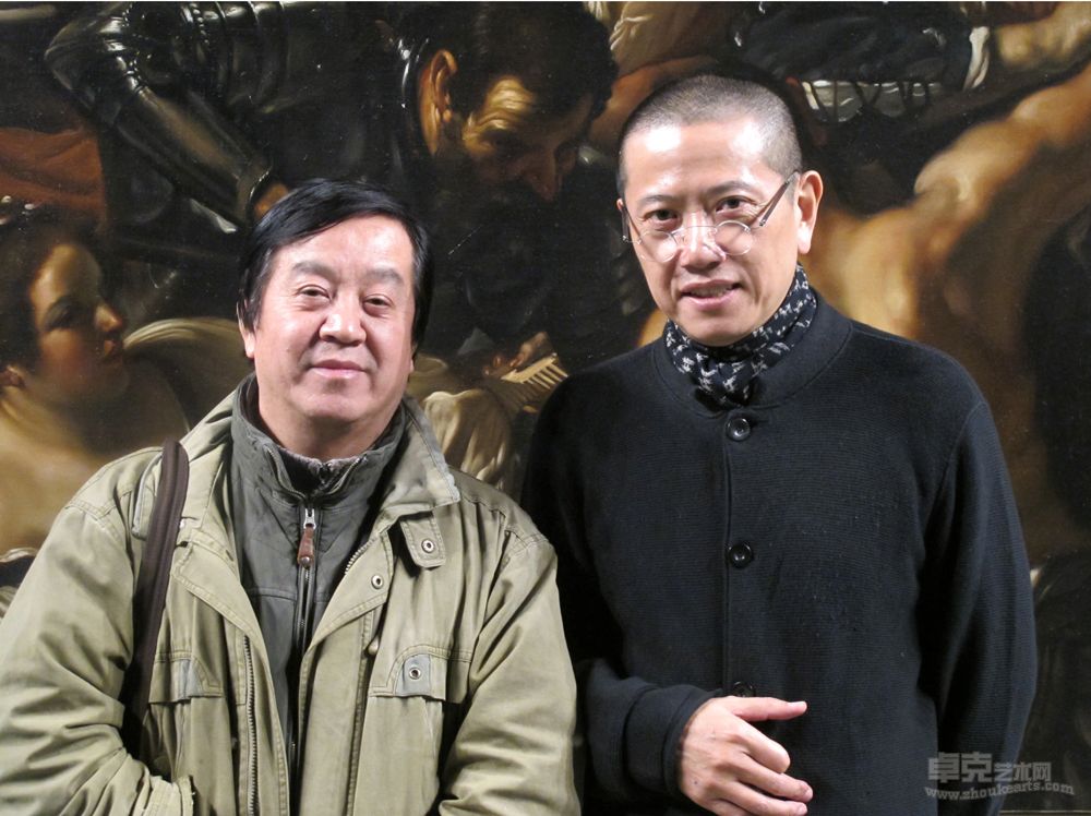 2011年傅强与著名油画家陈丹青先生合影