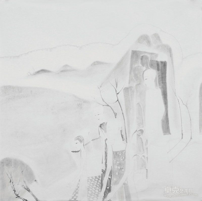 桂林3 60x60cm 纸本水墨