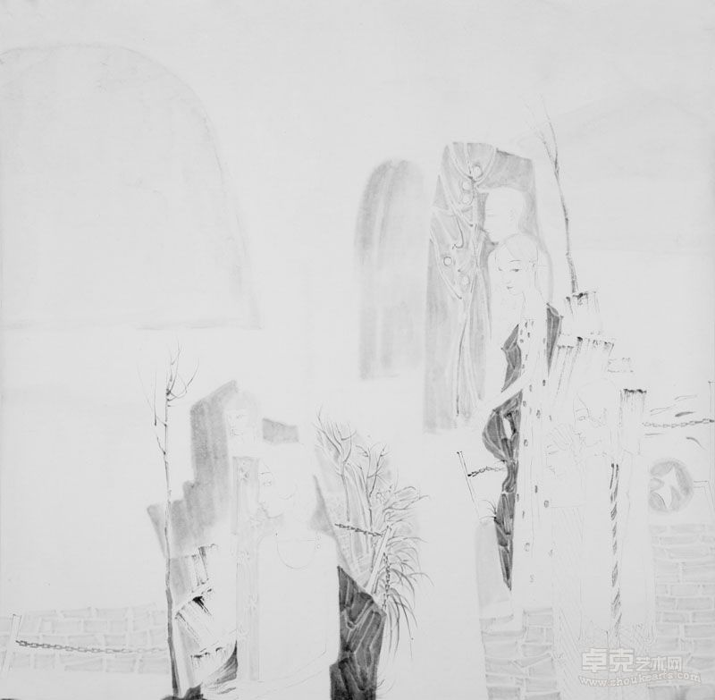 桂林5 60x60cm 纸本水墨