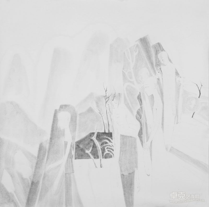 桂林6 60x60cm 纸本水墨