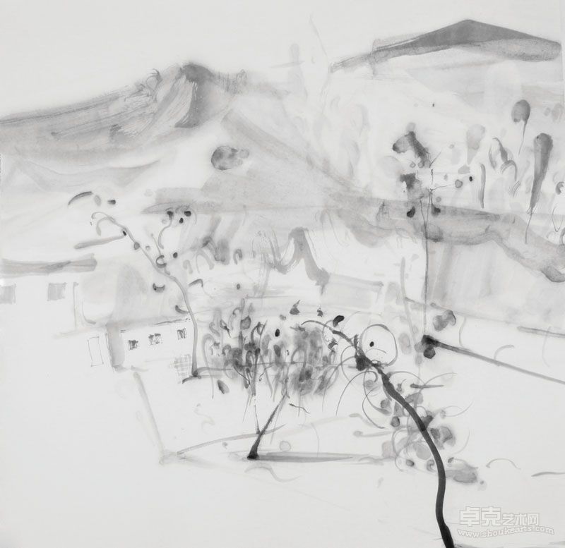 太行山水2 2011年 60x60cm 水墨
