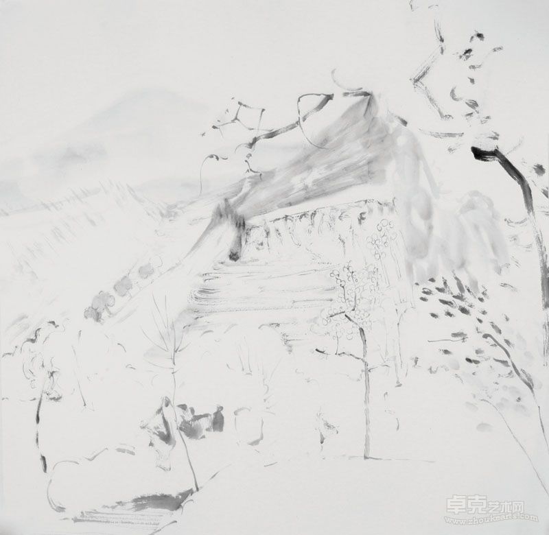 太行山水3 2011年 60x60cm 水墨