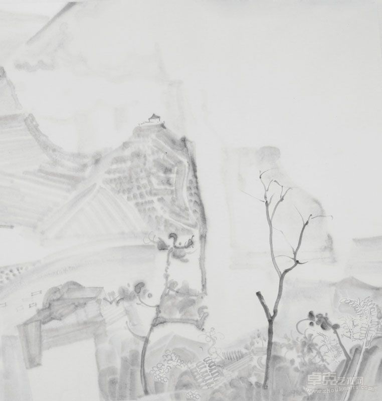 太行山水4 2011年 60x60cm 水墨