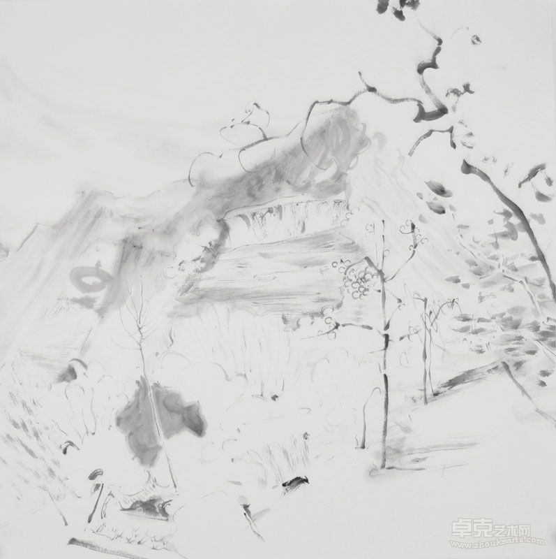 太行山水7 2011年 60x60cm 水墨