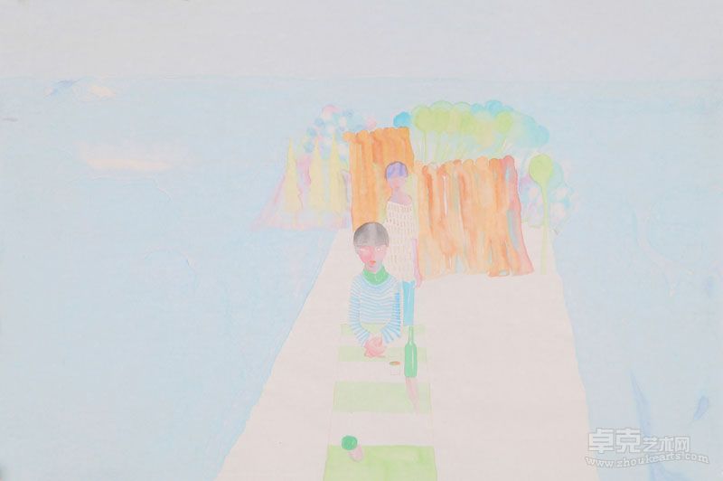 家园3 47x70cm 彩墨