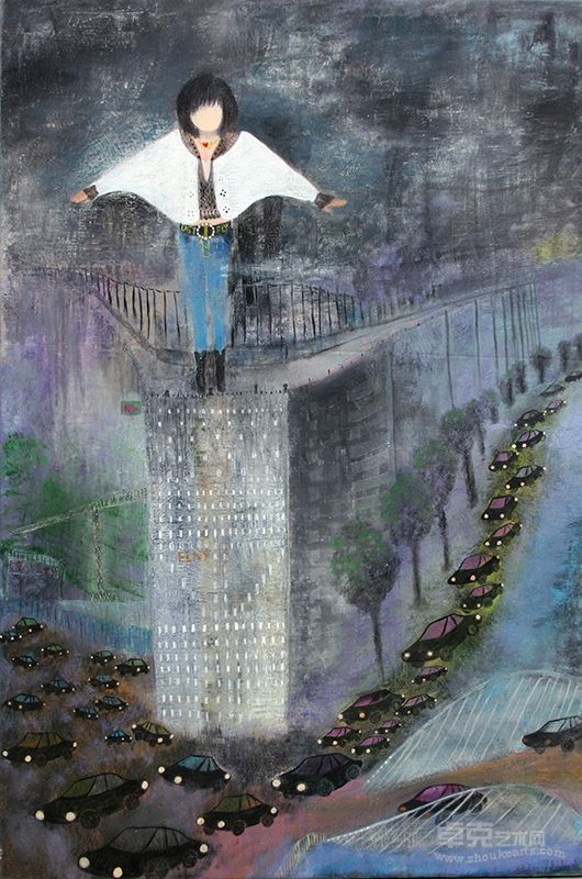 任东霞 最后的飞跃 150cm×100cm