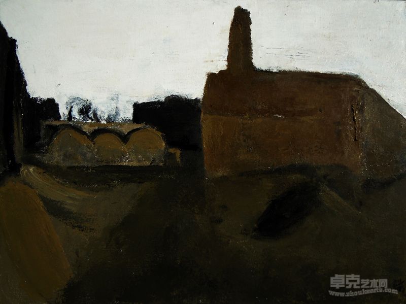 黄少鹏 古堡废弃的房子  60x80cm 2012