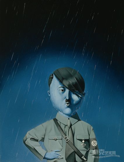 孔巍蒙-雨中的小分头    油画 120x100cm 2006