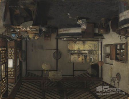《厨房》颜文樑1920油画