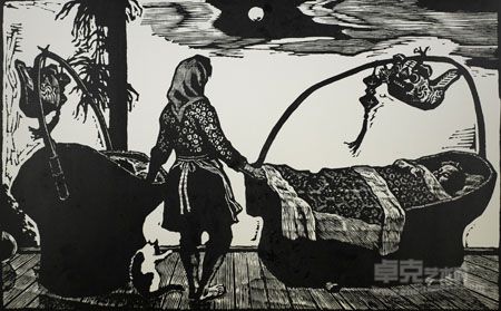 《爹在远方》赵宗藻2002版画