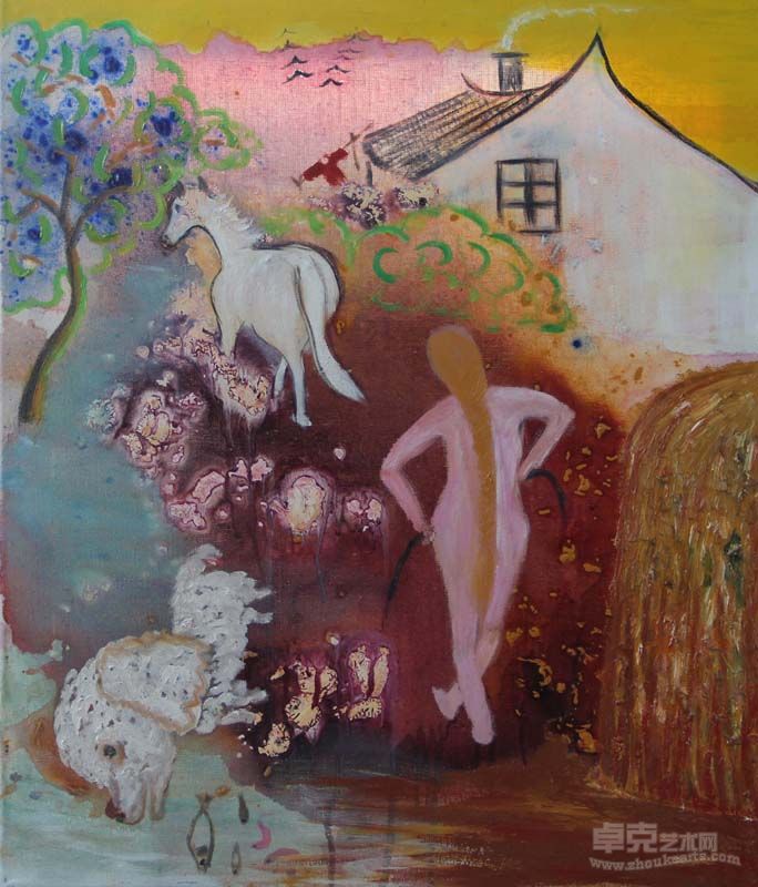 流浪4，50X60cm油画