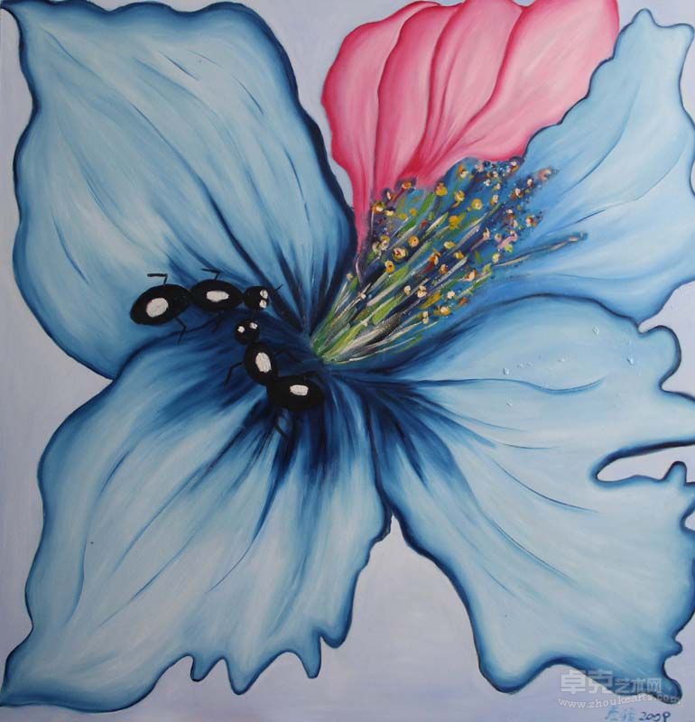 微观 尺寸150X150cm 油画