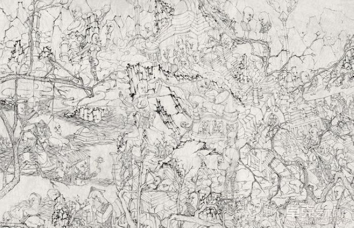 极乐闲居 梁长胜 27×21cm  2006